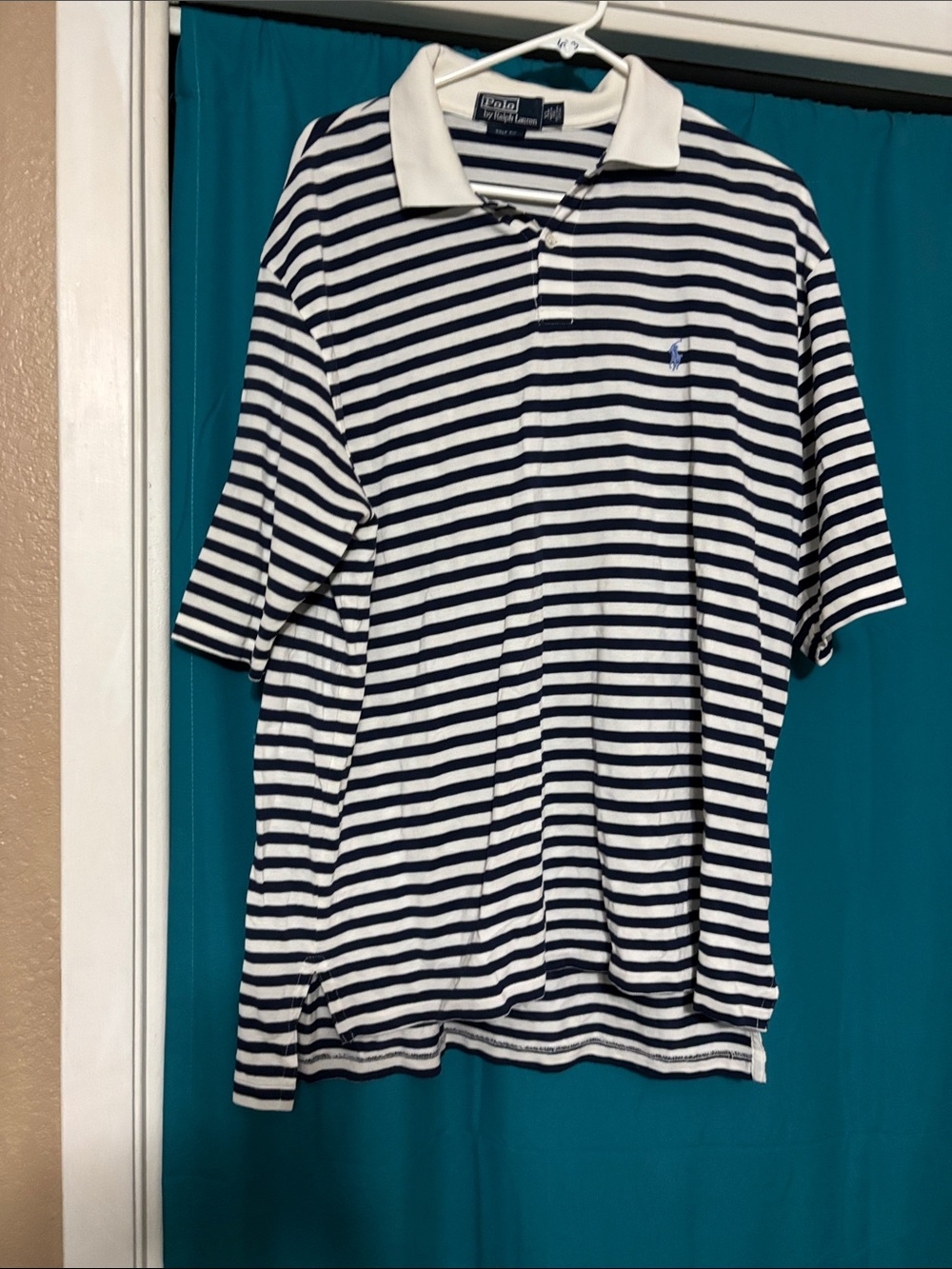 Polo by Ralph Lauren Navy and White Striped Polo